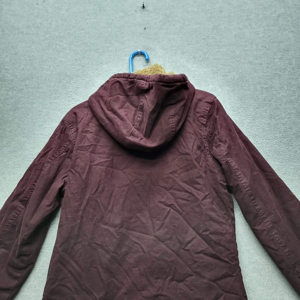 Kimes Ranch Men Jacket XL Burgundy AWA Western‎ Embroidered Sherpa Faux Fur